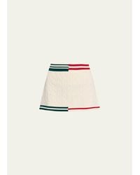 SER.O.YA - Pearson Cable-Knit Mini Skirt - Lyst