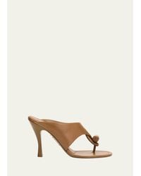 Loewe - 90Mm Toggle Leather Thong Sandals - Lyst