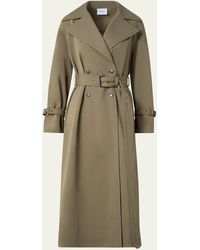 Akris Punto - Double-Breasted Water Resistant Belted Cotton Trench Coat - Lyst