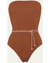 Eres - Majorette Belted Strapless One-piece Swimsuit - Lyst