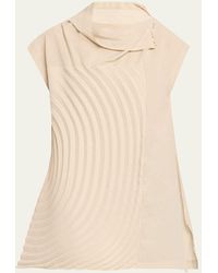 Issey Miyake - Flow Pleated High-Neck Top - Lyst