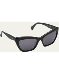 Max Mara - Logo Acetate Cat-eye Sunglasses - Lyst