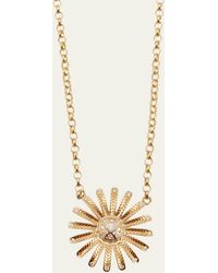 Harwell Godfrey - Mini Sunflower Necklace With Diamond Center - Lyst