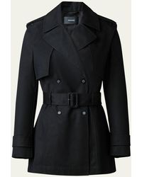Mackage - Adva Mid-length Belted Trench Coat Black - Lyst