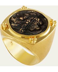 Jorge Adeler - 18k Yellow Gold Authentic Neptune Coin Ring - Lyst