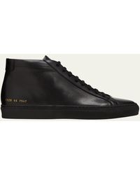 Common Projects - Achilles Leather Mid-top Sneakers - Lyst