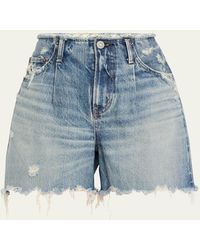 Moussy - Ludlow Distressed Denim Shorts - Lyst