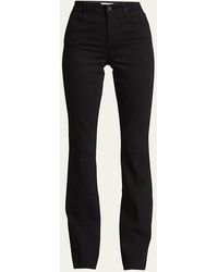 L'Agence - Ruth High-Rise Straight Jeans W/ Raw Hem - Lyst