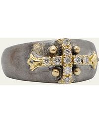 Armenta - Old World Wide Cross Band Ring - Lyst