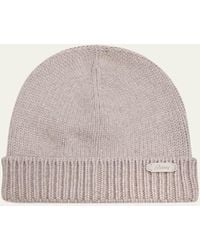 Brioni - Cashmere Knit Logo-Patch Beanie - Lyst