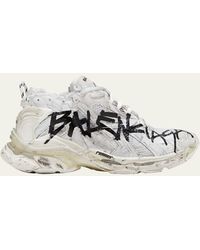 Balenciaga - Runner Graffiti Sneakers - Lyst