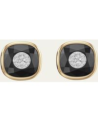Bhansali - One Collection 10mm Cushion Earrings With Yellow Gold Bezel - Lyst