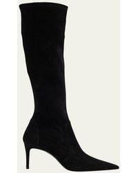Stuart Weitzman - Stuart Power Suede Stiletto Knee Boots - Lyst