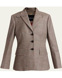 Kiton - Wool-Cashmere Check Single-Breasted Jacket - Lyst