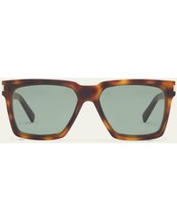 Saint Laurent - Sl 610 Nylon And Acetate Rectangle Sunglasses - Lyst