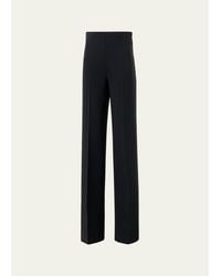 Akris - Double-Face Wool Bootcut Trousers - Lyst
