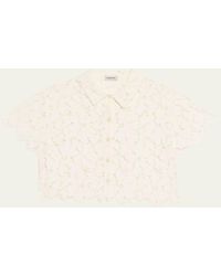 Jonathan Simkhai - Marjorie Short-Sleeve Lace Camp Shirt - Lyst