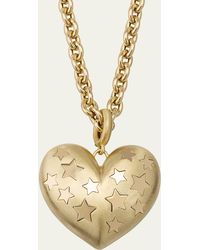 Lauren Rubinski - Paulette 14k Yellow Gold Big Heart Pendant Chain Necklace - Lyst