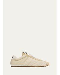 Miu Miu - Low-Top Nylon & Suede Sneakers - Lyst
