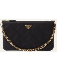 Prada - Re-nylon Mini Quilted Pouch Clutch Bag - Lyst