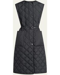 Moncler - Butor Diamond-Quilted Long Down Vest - Lyst
