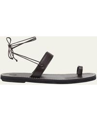 Dries Van Noten - Leather Ankle-tie Sandals - Lyst