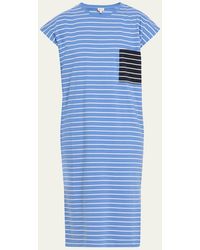 Kule - The Honor Short-sleeve Organic Cotton Stripe Midi Dress - Lyst