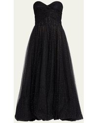 Giorgio Armani - Strapless Embellished Tulle Gown - Lyst