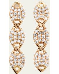 Lana Jewelry - 14k Yellow Gold Flawless Nude Link Linear Diamond Earrings - Lyst