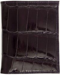 Abas - Glazed Alligator Leather Bifold Wallet - Lyst
