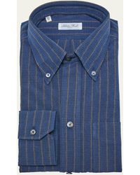 Salvatore Piccolo - Brooks Micro-stripe Casual Button-down Shirt - Lyst