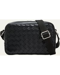 Bottega Veneta - Leather Intrecciato Crossbody Camera Bag - Lyst