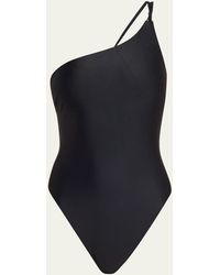 Matteau - Asymmetric Double-strap Maillot Swimsuit - Lyst