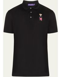 Ralph Lauren - Double Mercerized Pique Knit Bear Polo Shirt - Lyst