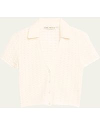 Alice + Olivia - Linda Cropped Polo Top - Lyst