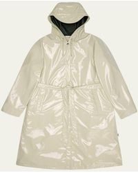 Rains - Long A-Line Hooded Rain Jacket - Lyst