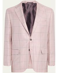 Kiton - Windowpane Sport Coat - Lyst