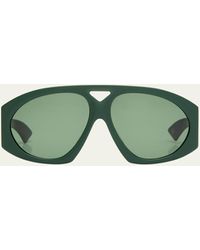 Karen Walker - Logo Acetate Aviator Sunglasses - Lyst