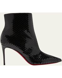 Christian Louboutin - So Kate Embossed Patent Red Sole Booties - Lyst