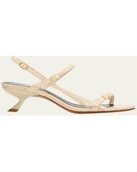 Alexandre Birman - 50Mm Slim Clarita Croc-Embossed Leather Sandals - Lyst