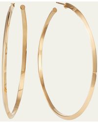 Lana Jewelry - Hollow 14k Gold Hoop Earrings W/ Diagonal Edges - Lyst