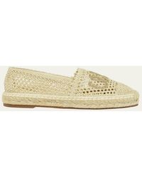 Chloé - Isla Logo Crochet Knit Espadrilles - Lyst