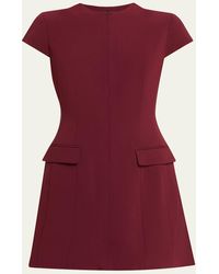 Theory - Tailored Zip-Front Mini Dress - Lyst
