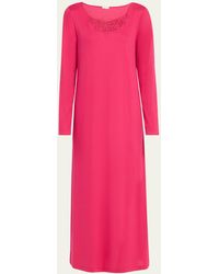 Hanro - Michelle Lace-trim Cotton Nightgown - Lyst