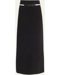 Max Mara - Ora Side Slit Maxi Skirt With Tipping - Lyst