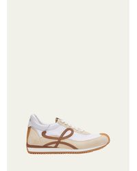 Loewe - Flow 2.0 Runner Suede And Leather Sneakers - Lyst