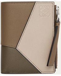 Loewe - Puzzle Leather Compact Wallet - Lyst