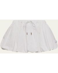 Moncler - Cotton Blend Balloon Mini Skirt - Lyst