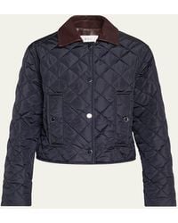 A.L.C. - Henri Quilted Contrast Collar Jacket - Lyst