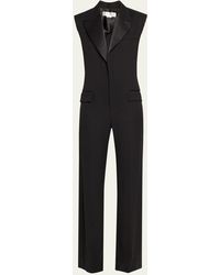 Victoria Beckham - Tuxedo Straight-leg Jumpsuit - Lyst
